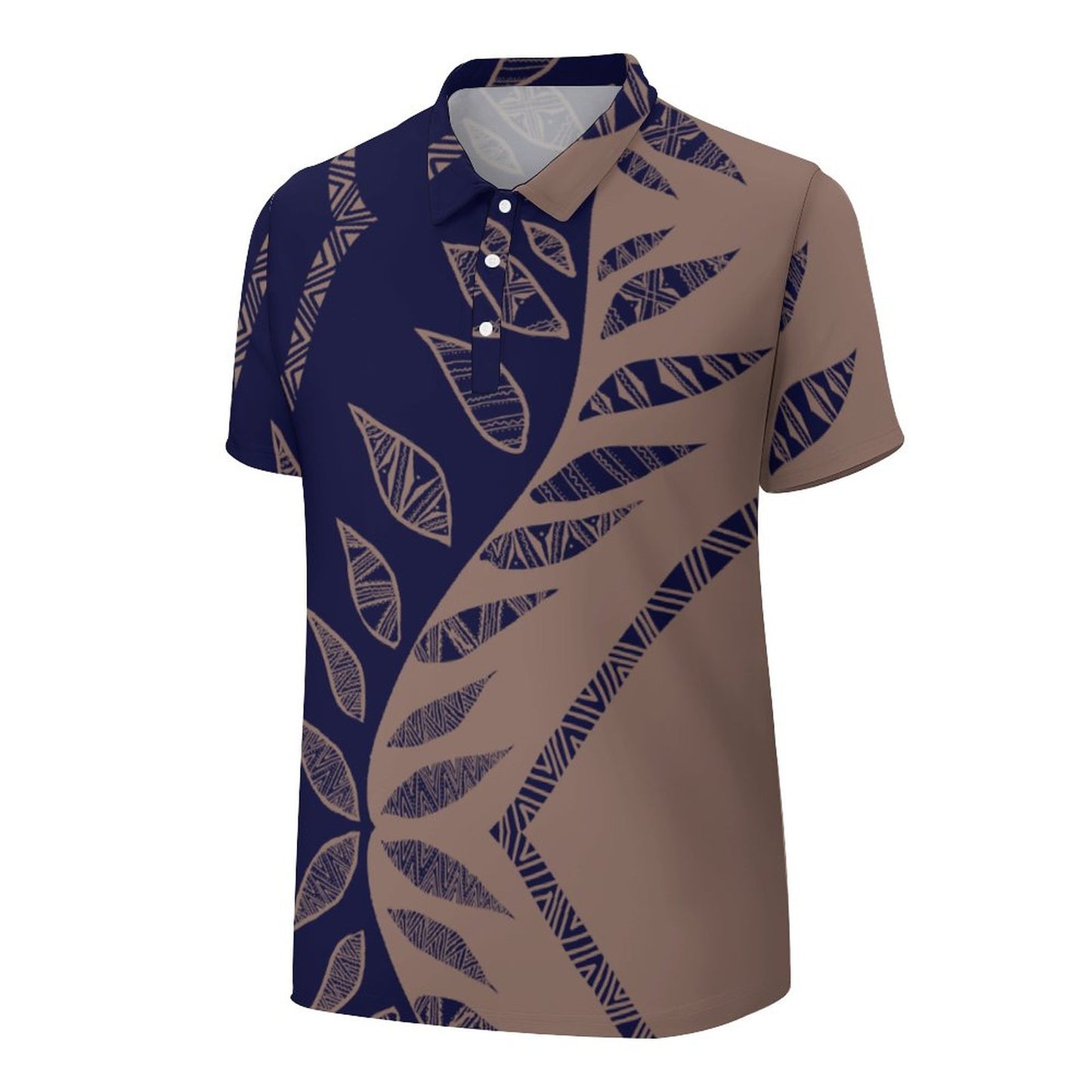 Polo pio marron imprimé