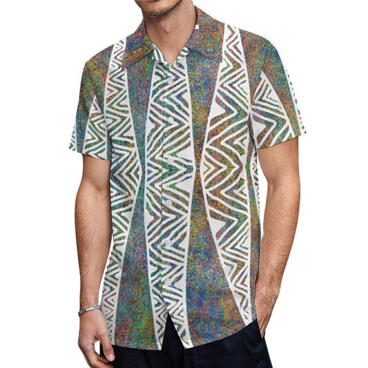 Chemise hévi blanc imprimée gatu