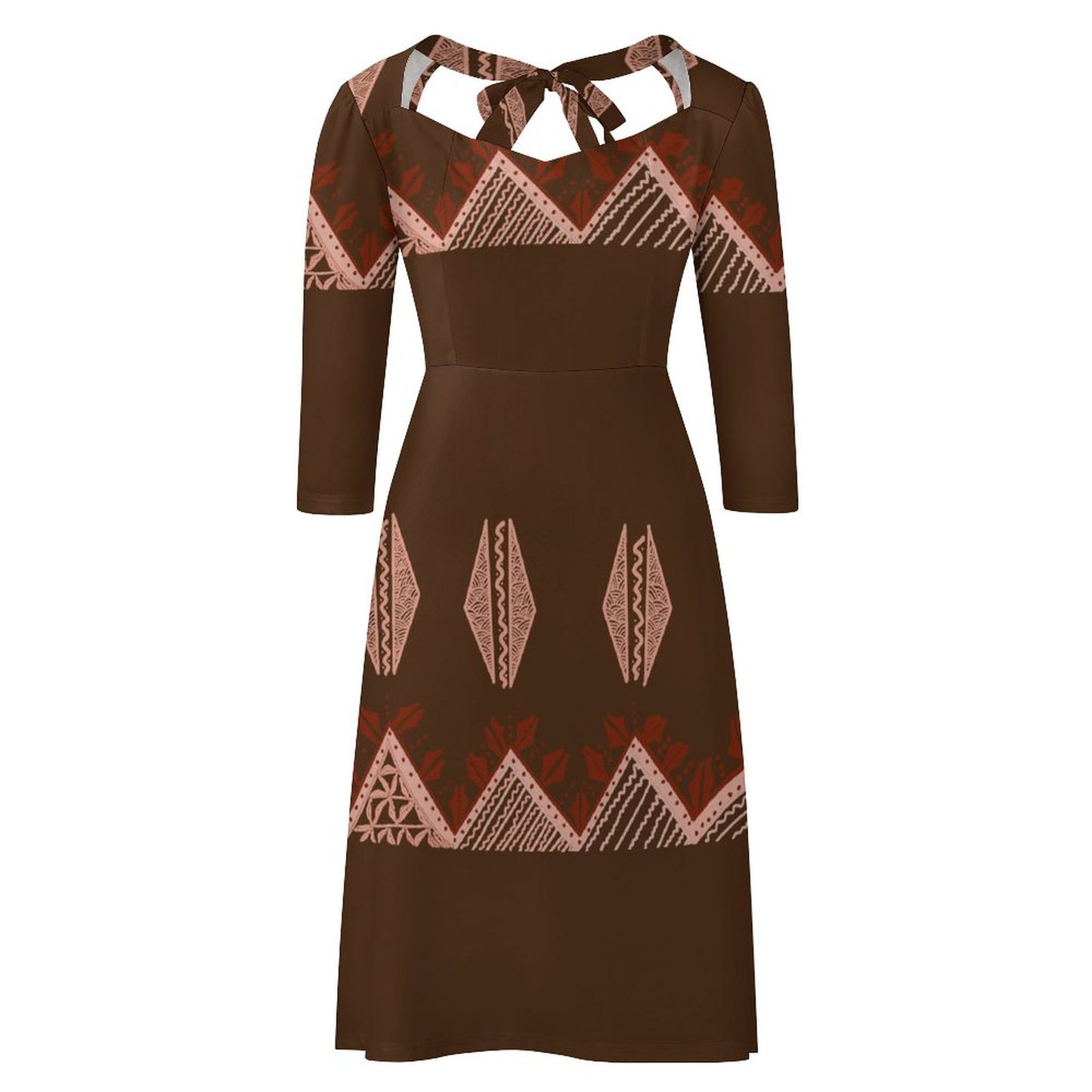 Robe évasée à nœud