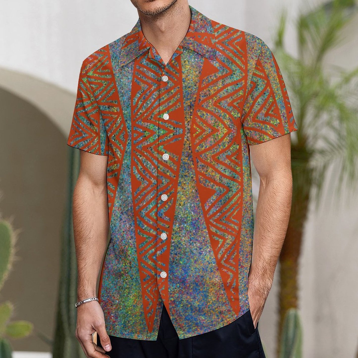 Chemise hévi  rouge imprimée
