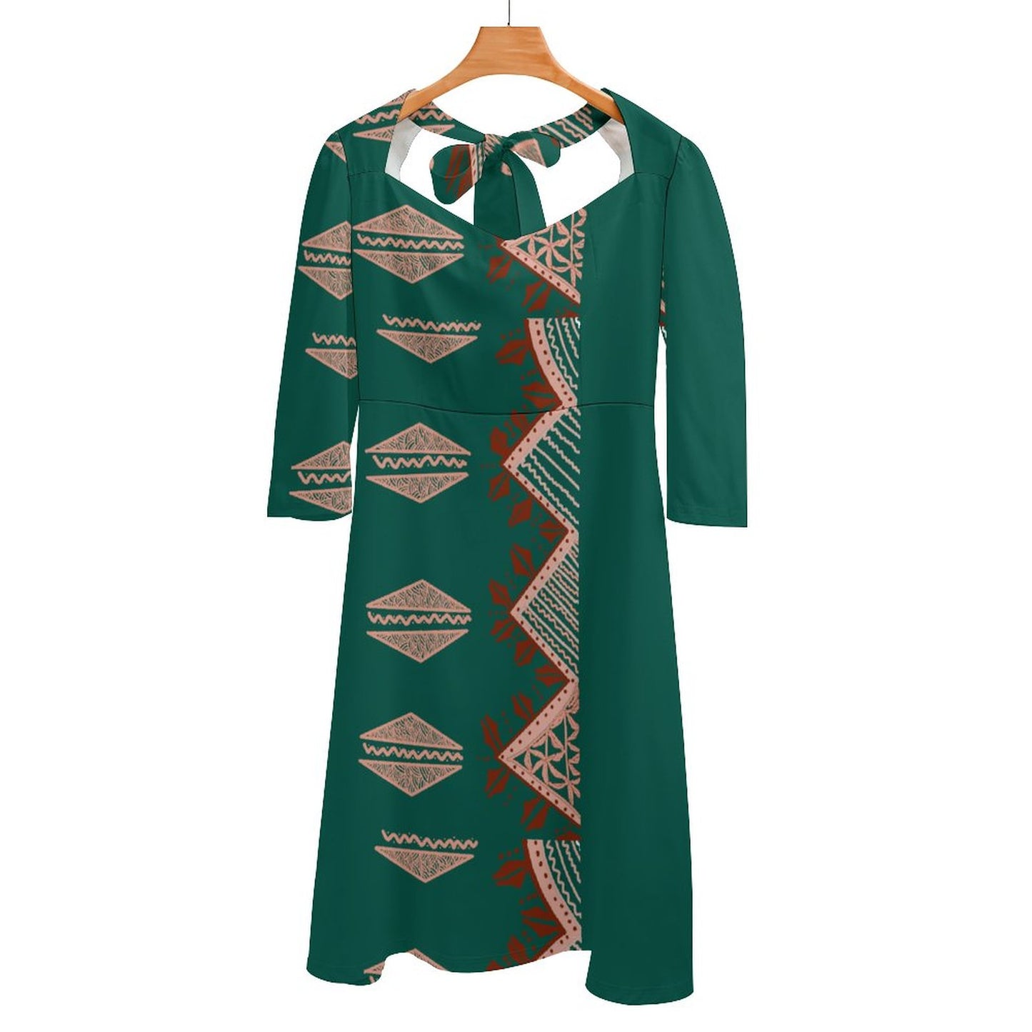 Robe évasée à nœud