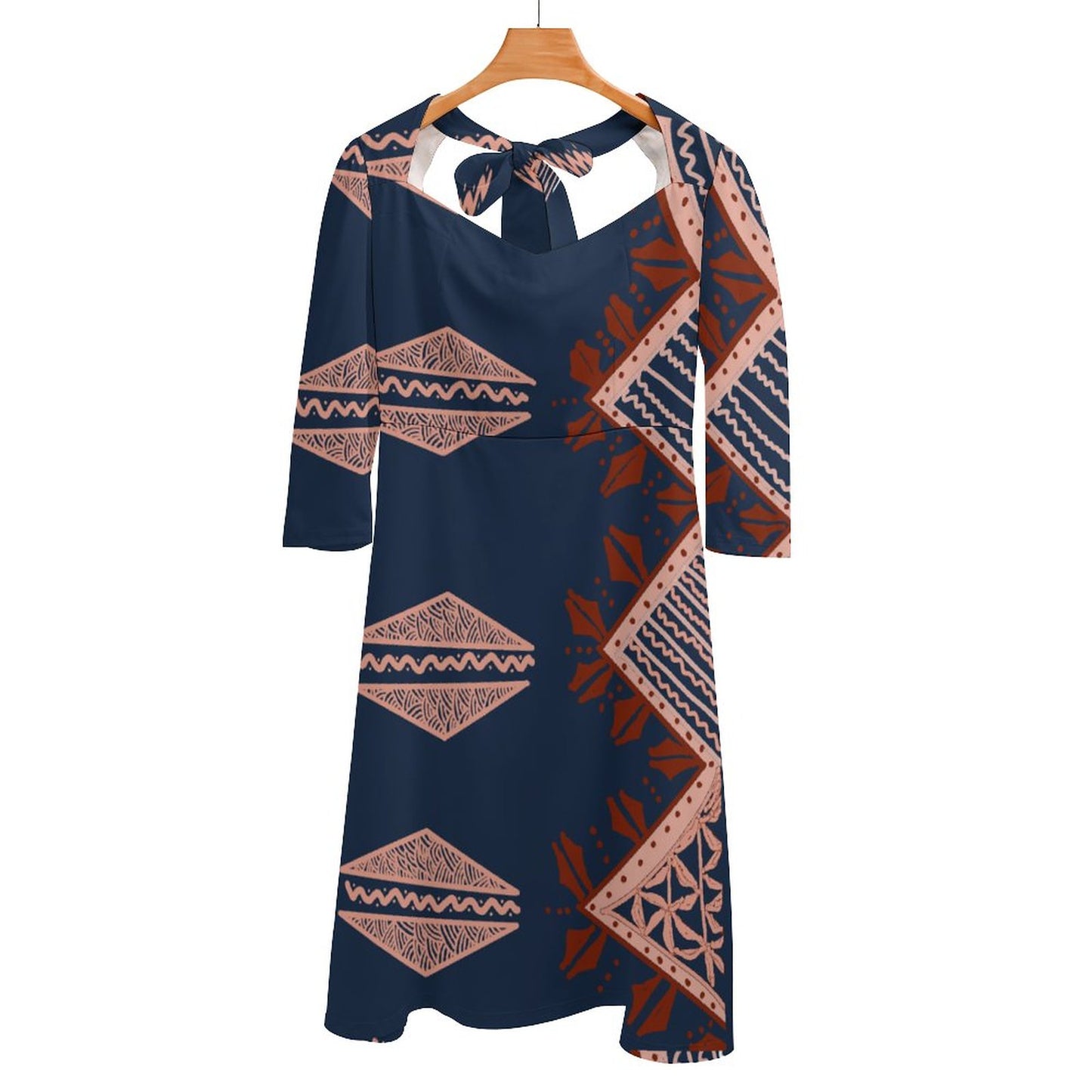 Robe évasée à nœud