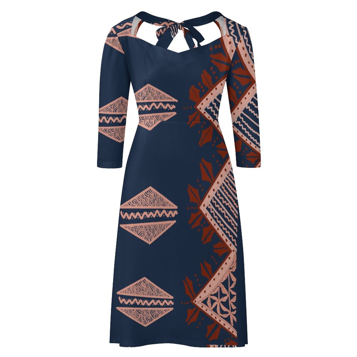 Robe évasée à nœud
