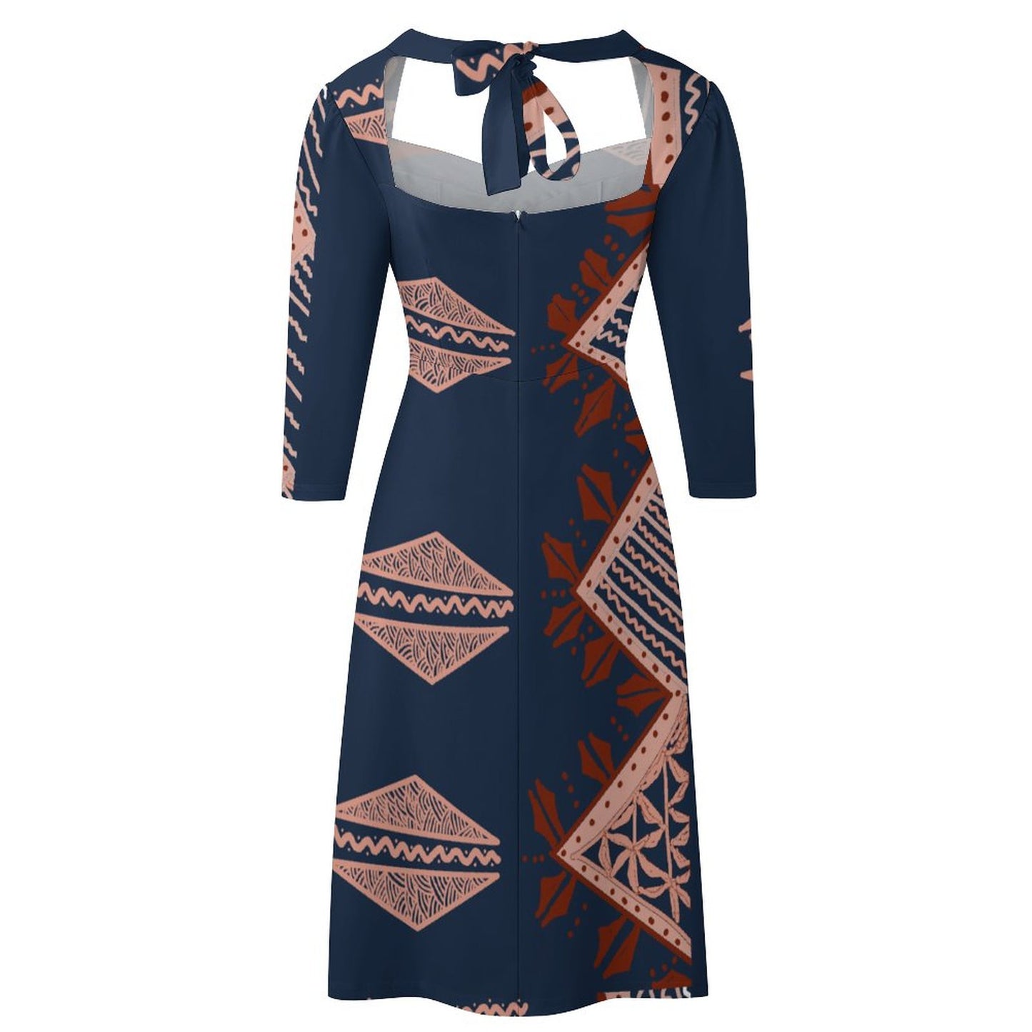 Robe évasée à nœud