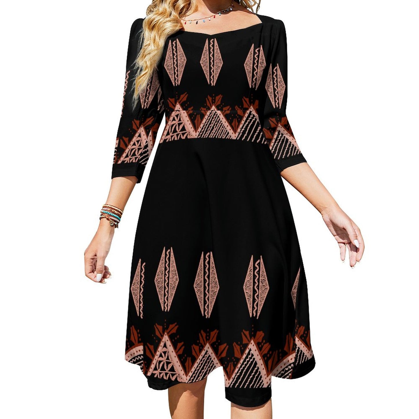 Robe évasée gatu à noeud
