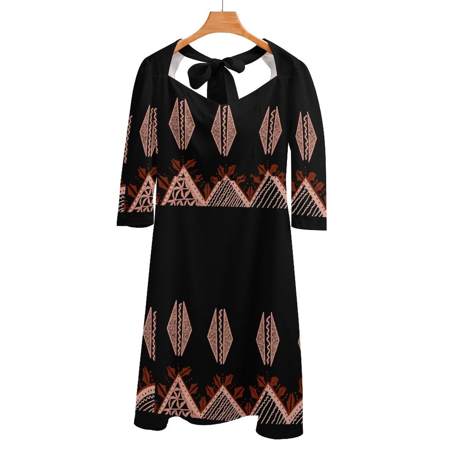 Robe évasée gatu à noeud