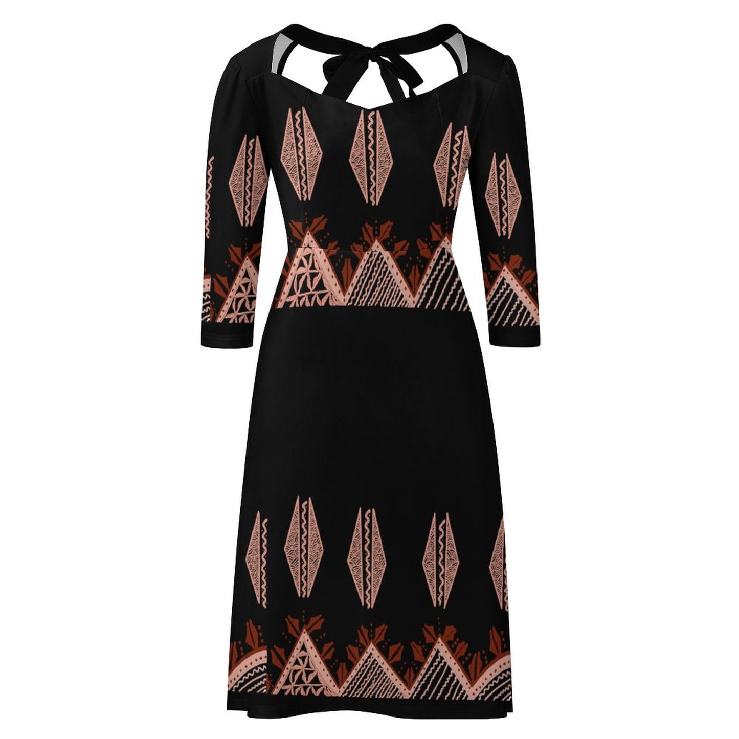 Robe évasée gatu à noeud