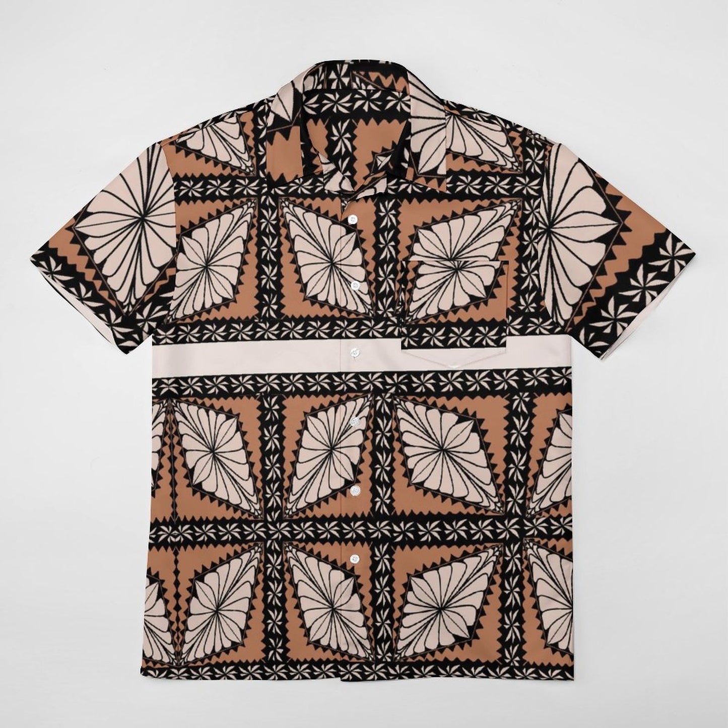 Chemise hévi marron imprimé gatu toga