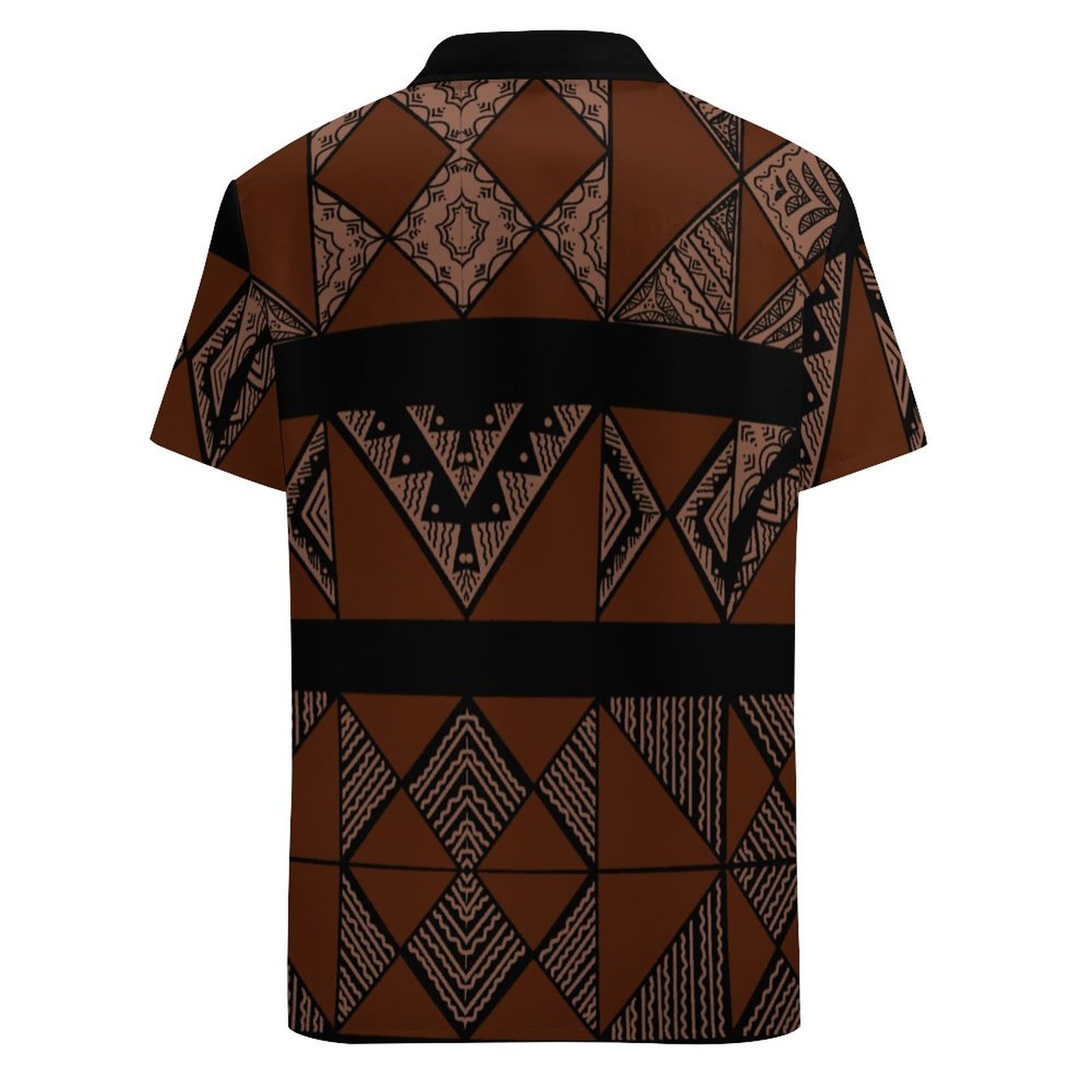 Chemise noir polé imprimé gatu