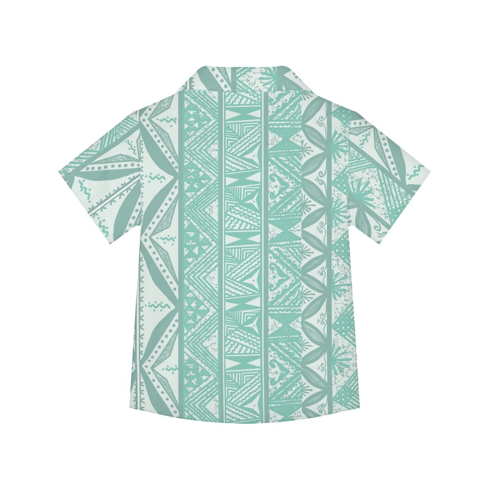 Chemise matt blanc imprimée gatu vert