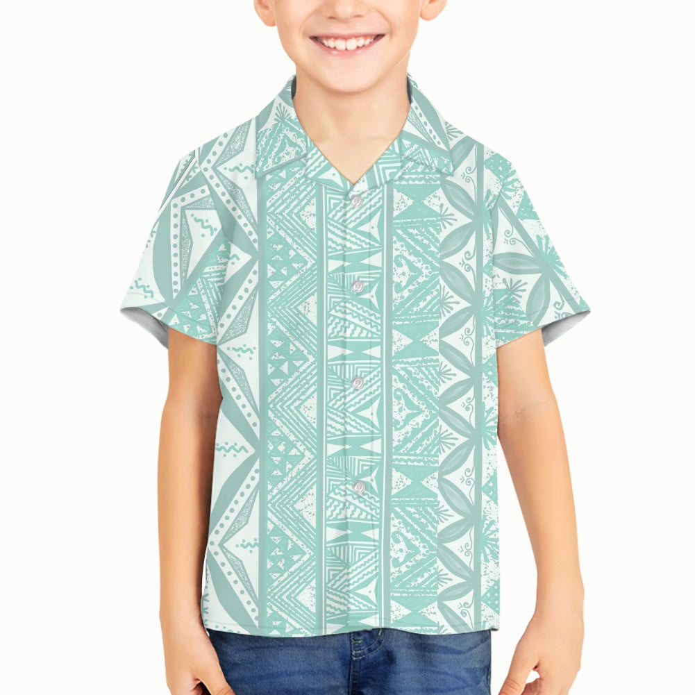 Chemise matt blanc imprimée gatu vert
