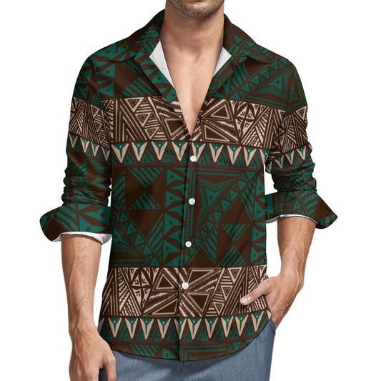 Chemise mata imprimée gatu vert