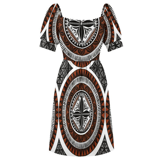 Robe ana blanc imprimée gatu