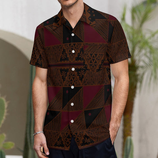 Chemise hévi noir imprimée gatu
