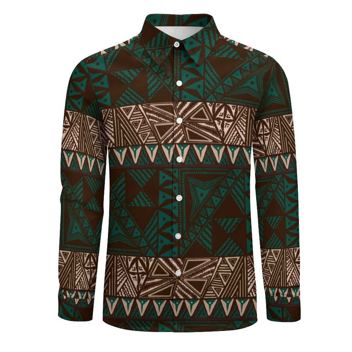 Chemise mata imprimée gatu vert