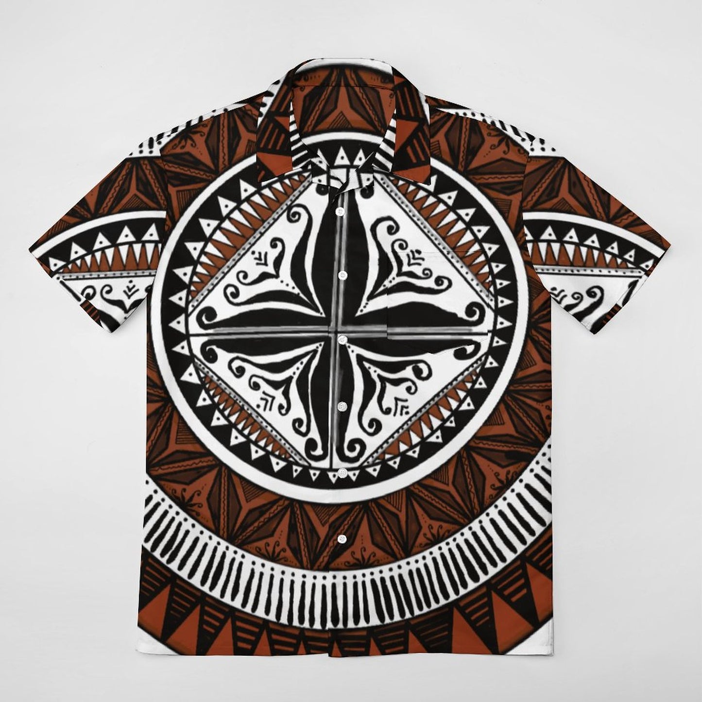 Chemise hévi blanc imprimée gatu