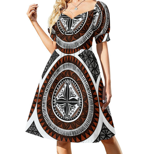 Robe ana blanc imprimée gatu