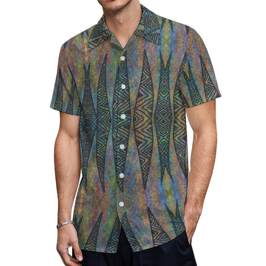 Chemise hévi vert foncé imprimée gatu