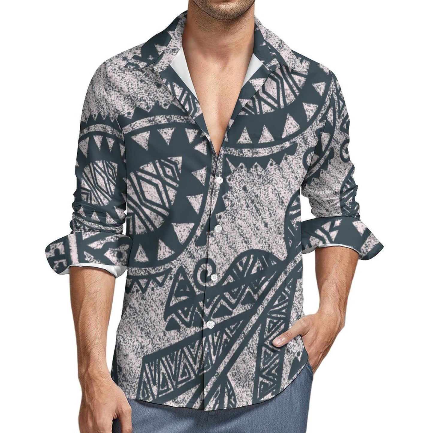 Chemise vert foncé kalaga imprimé gatu
