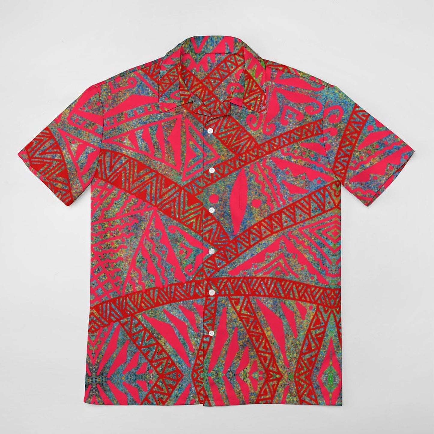 Chemise hévi rouge imprimée gatu