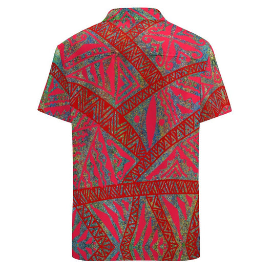 Chemise hévi rouge imprimée gatu