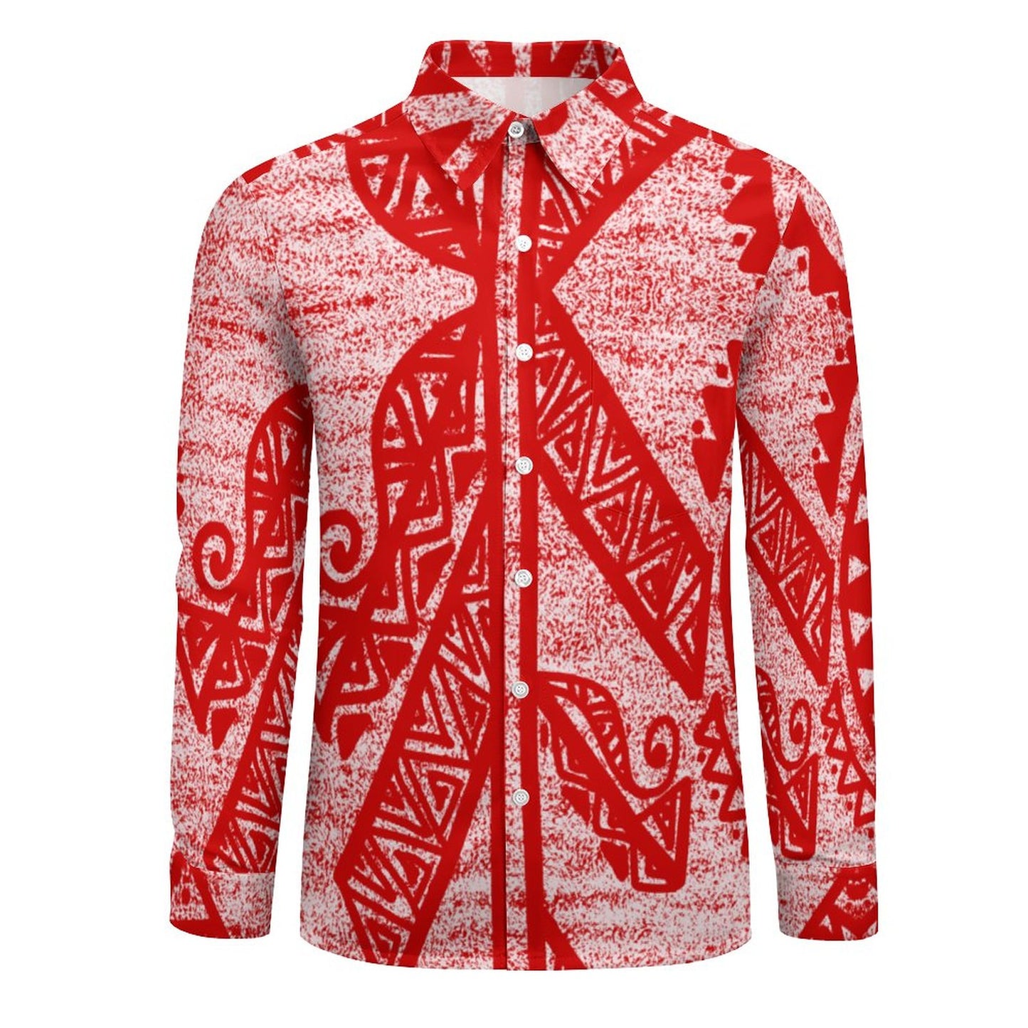 Chemise rouge kalaga imprimé gatu