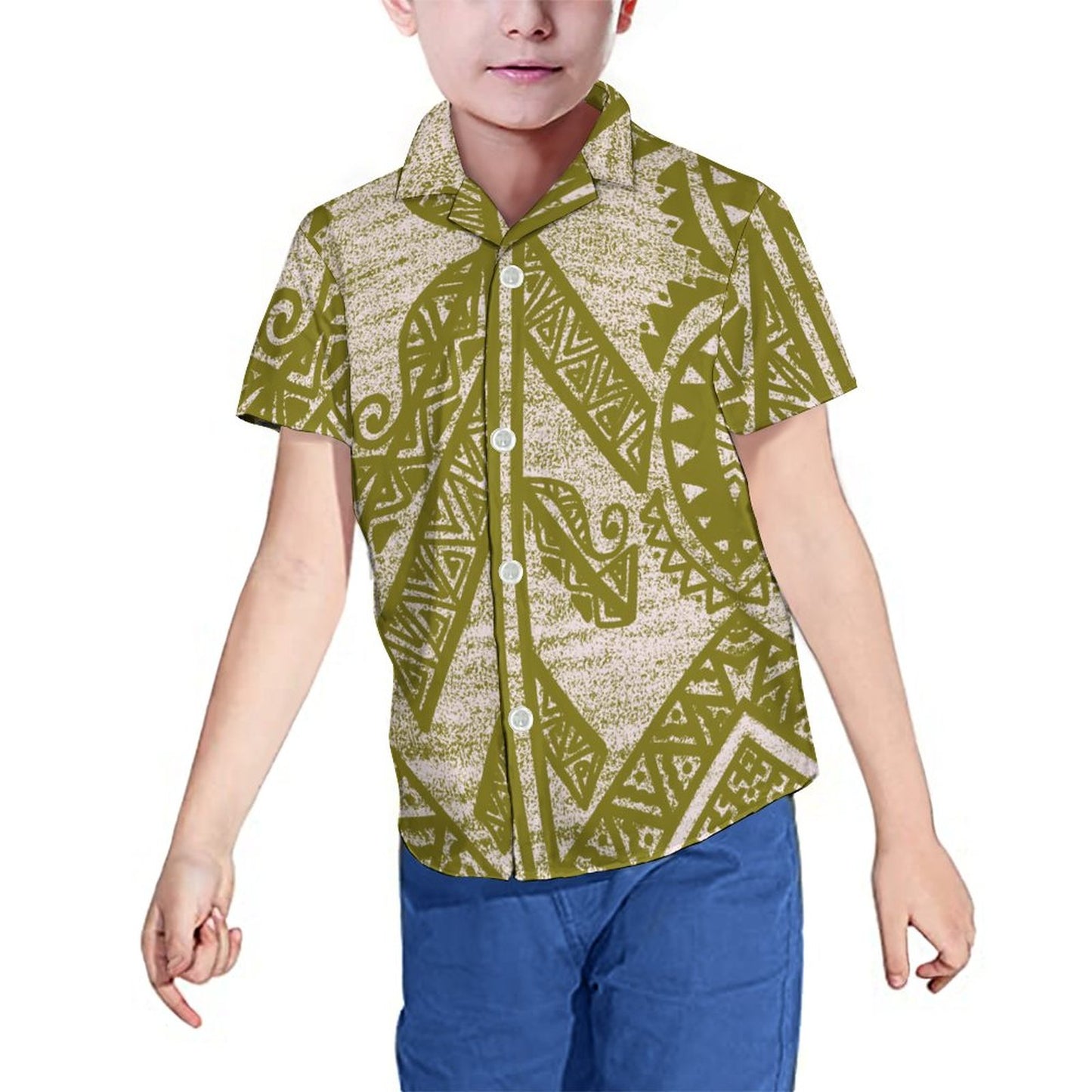 Chemise tita imprimée vert kaki