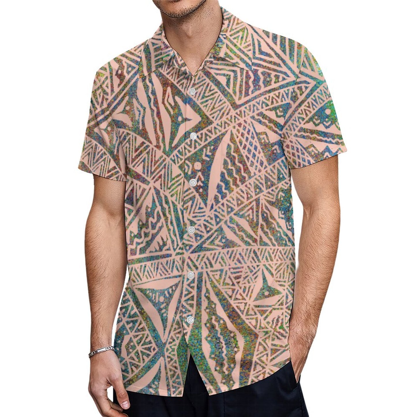 Chemise hévi rose imprimée gatu