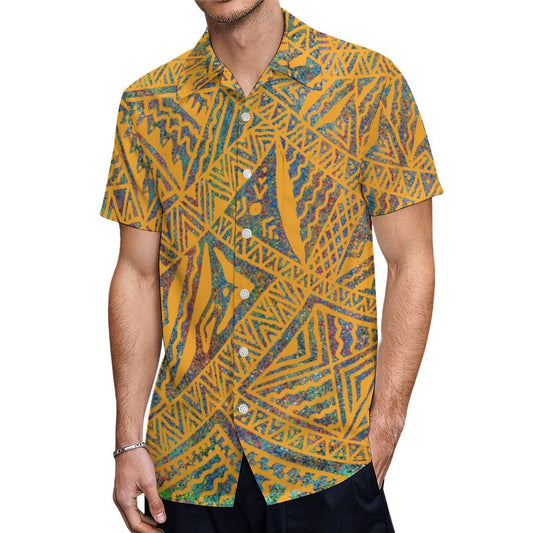 Chemise hévi jaune imprimée gatu