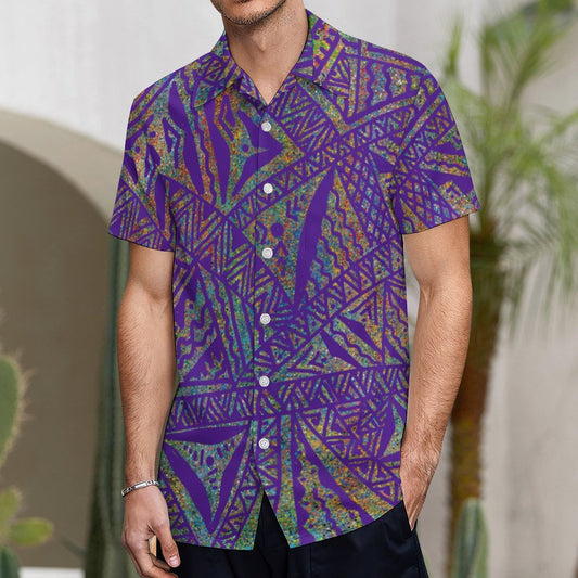 Chemise hévi violet imprimée gatu