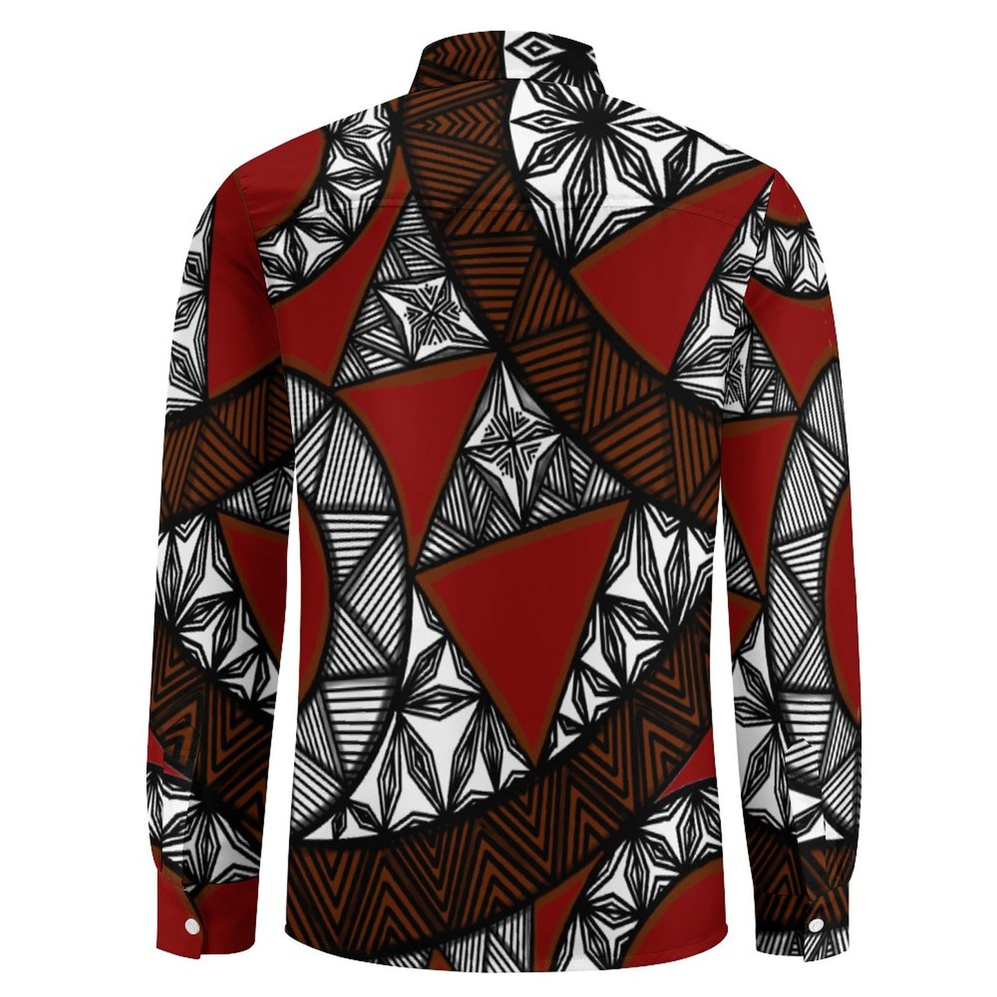 Chemise blanc matatoa imprimé gatu