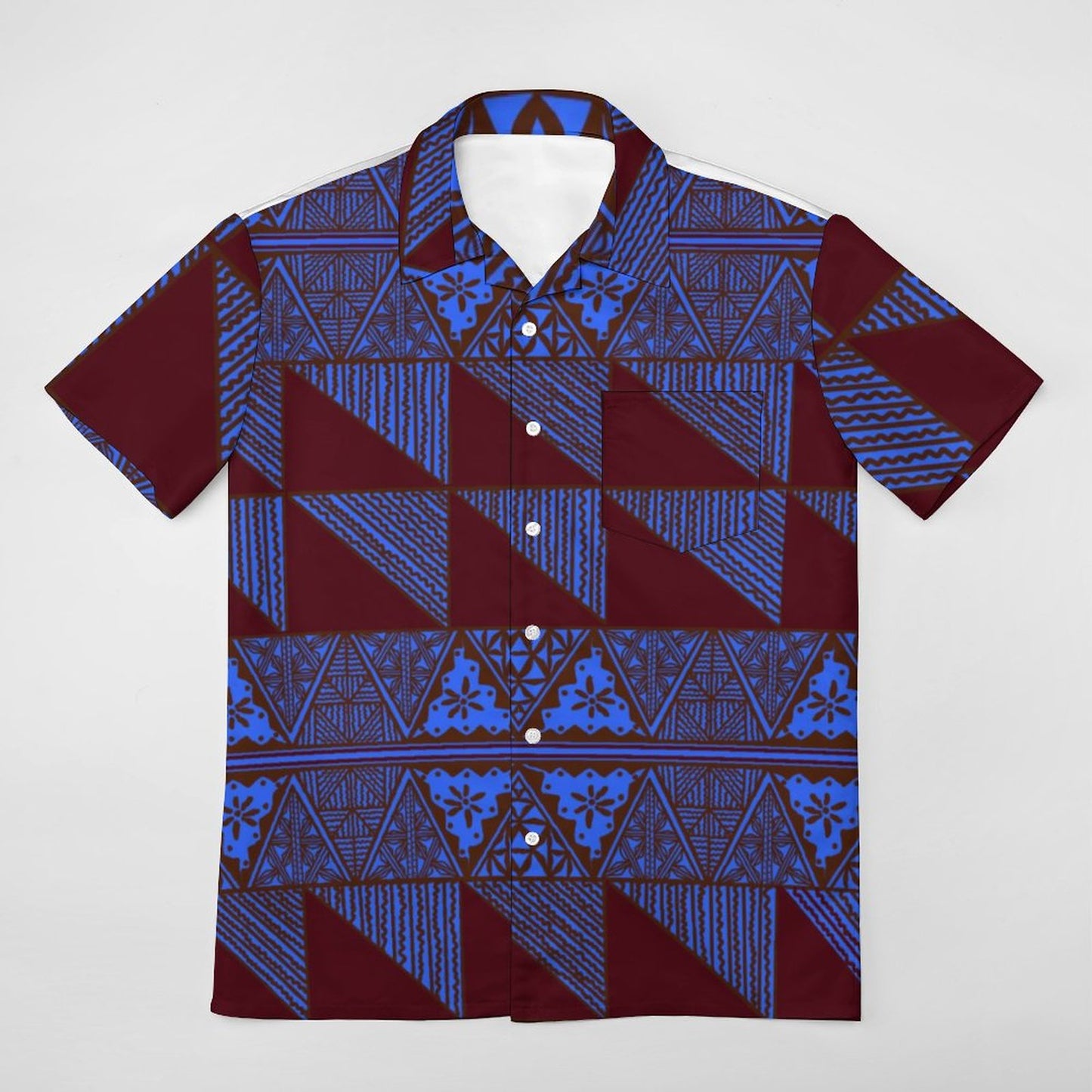 Chemise hévi bleue imprimée gatu