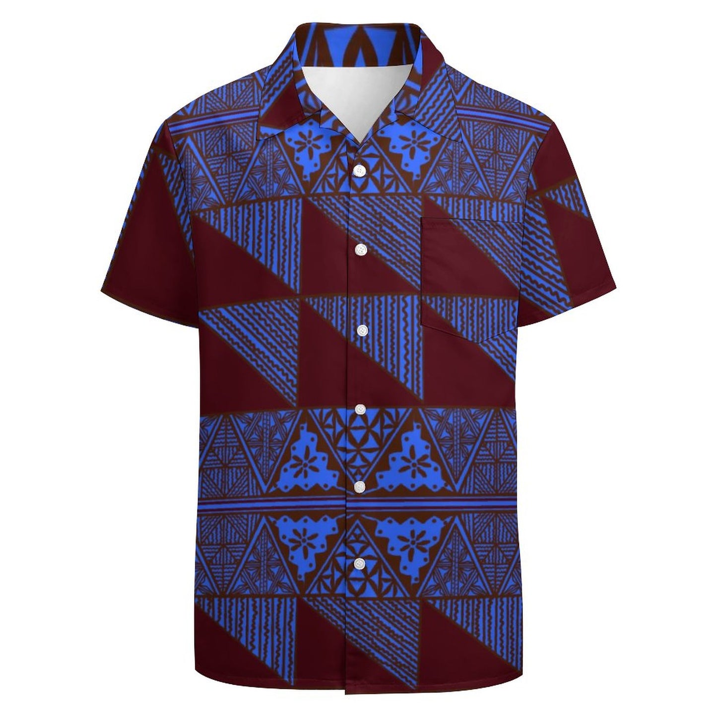 Chemise hévi bleue imprimée gatu