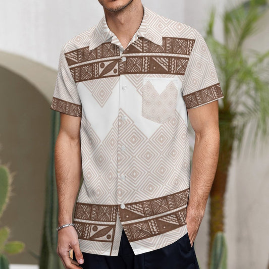 Chemise hévi blanc imprimée gatu