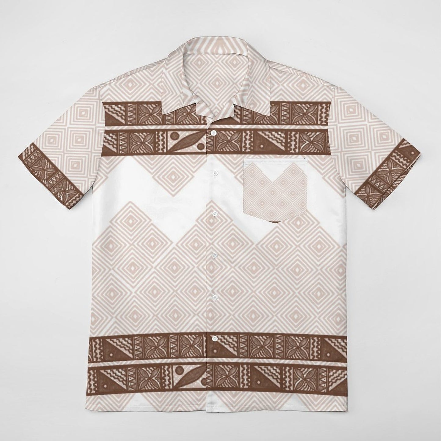 Chemise hévi blanc imprimée gatu