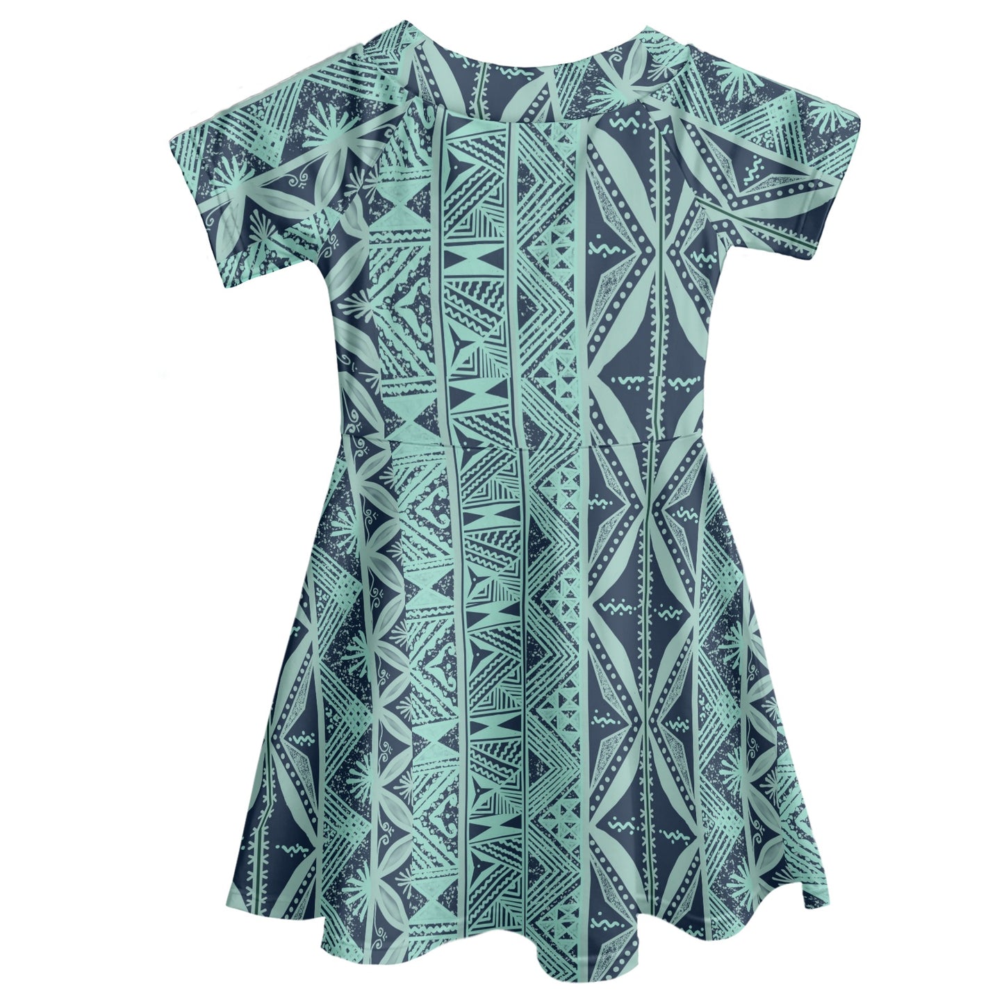 Robe lina bleue imprimée gatu