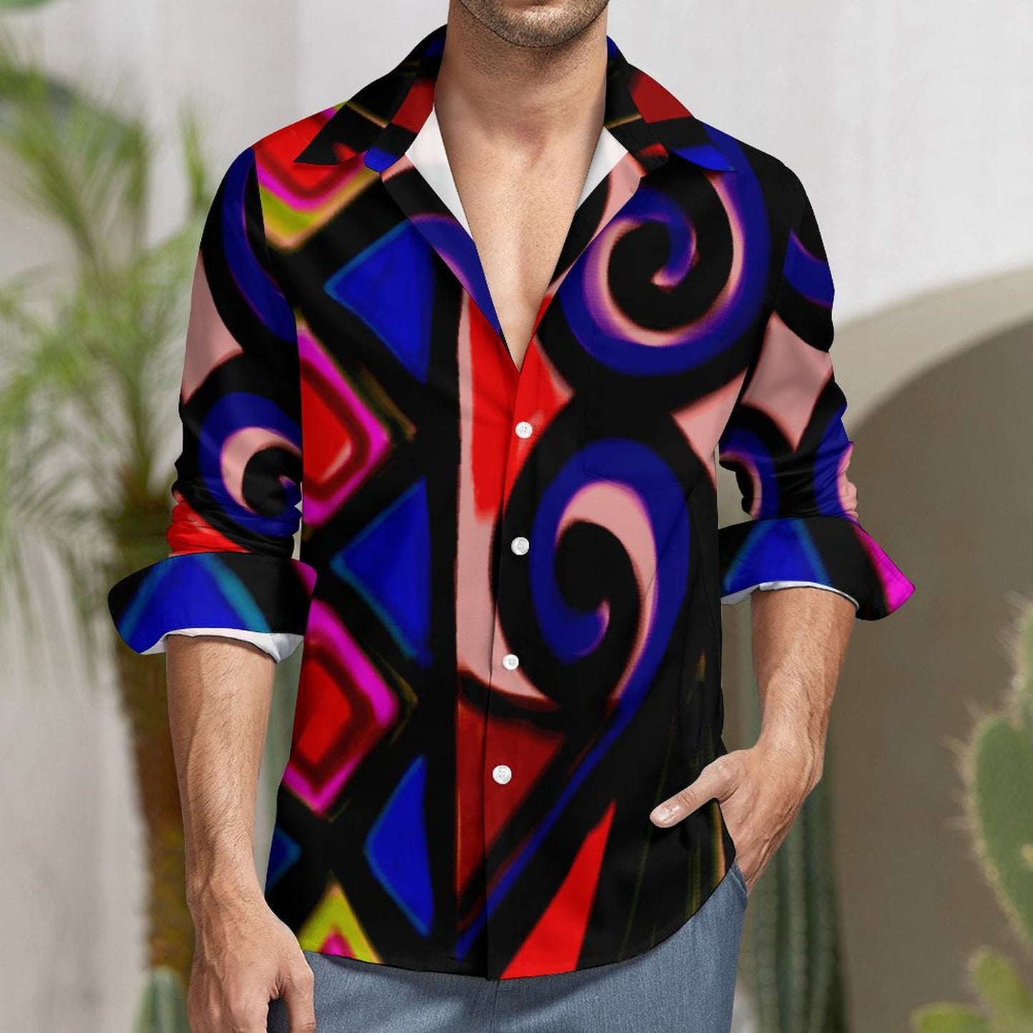 Chemise eva imprimé saumon