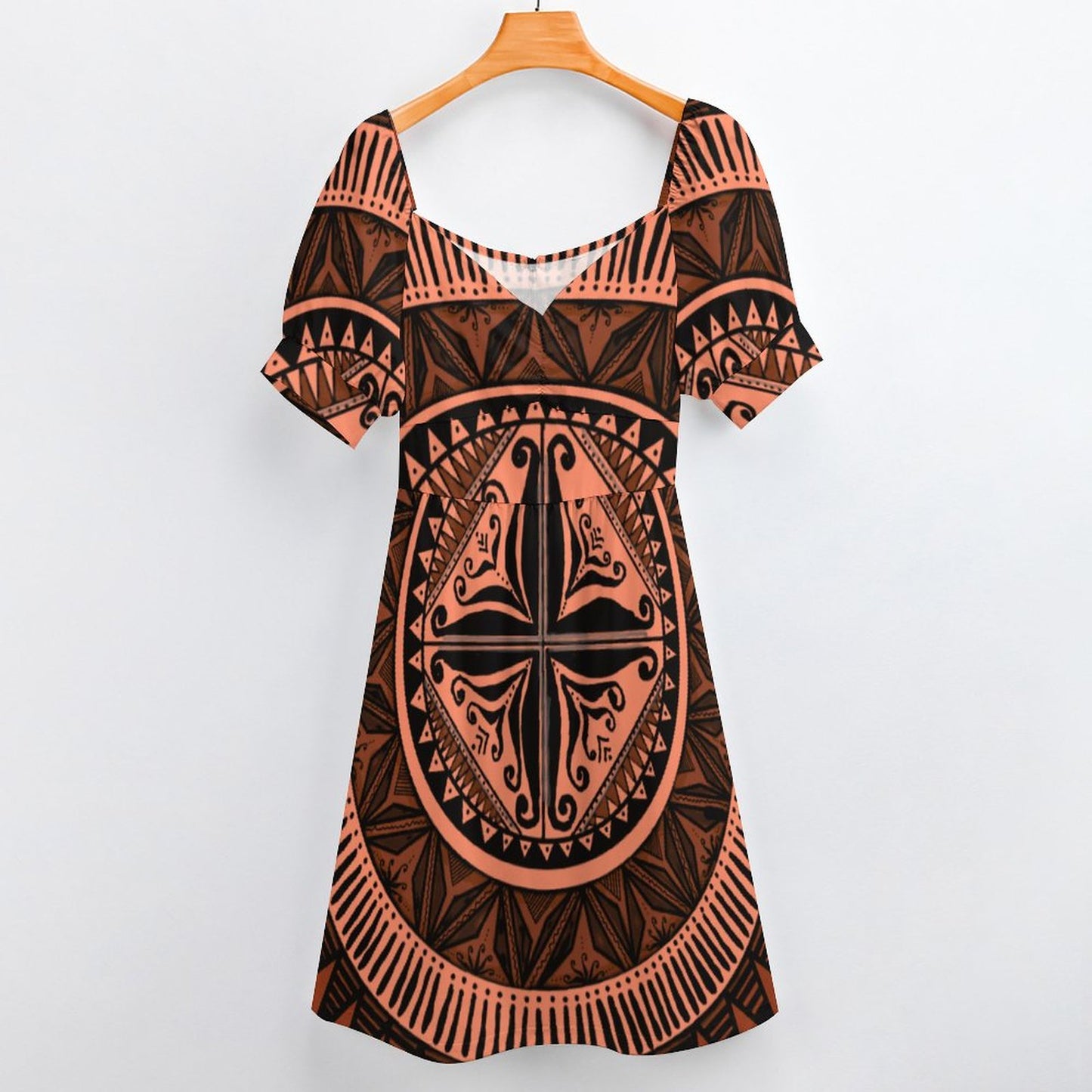 Robe ana saumon imprimée gatu