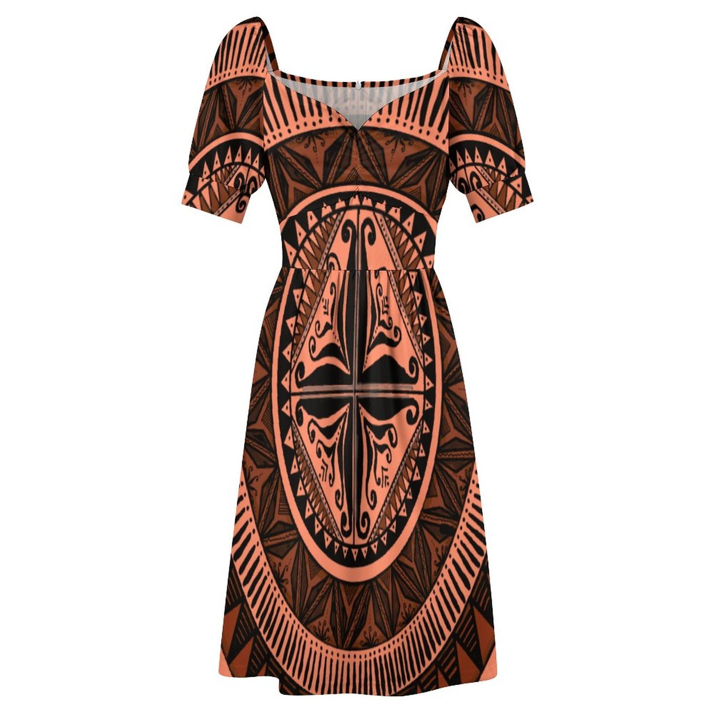 Robe ana saumon imprimée gatu