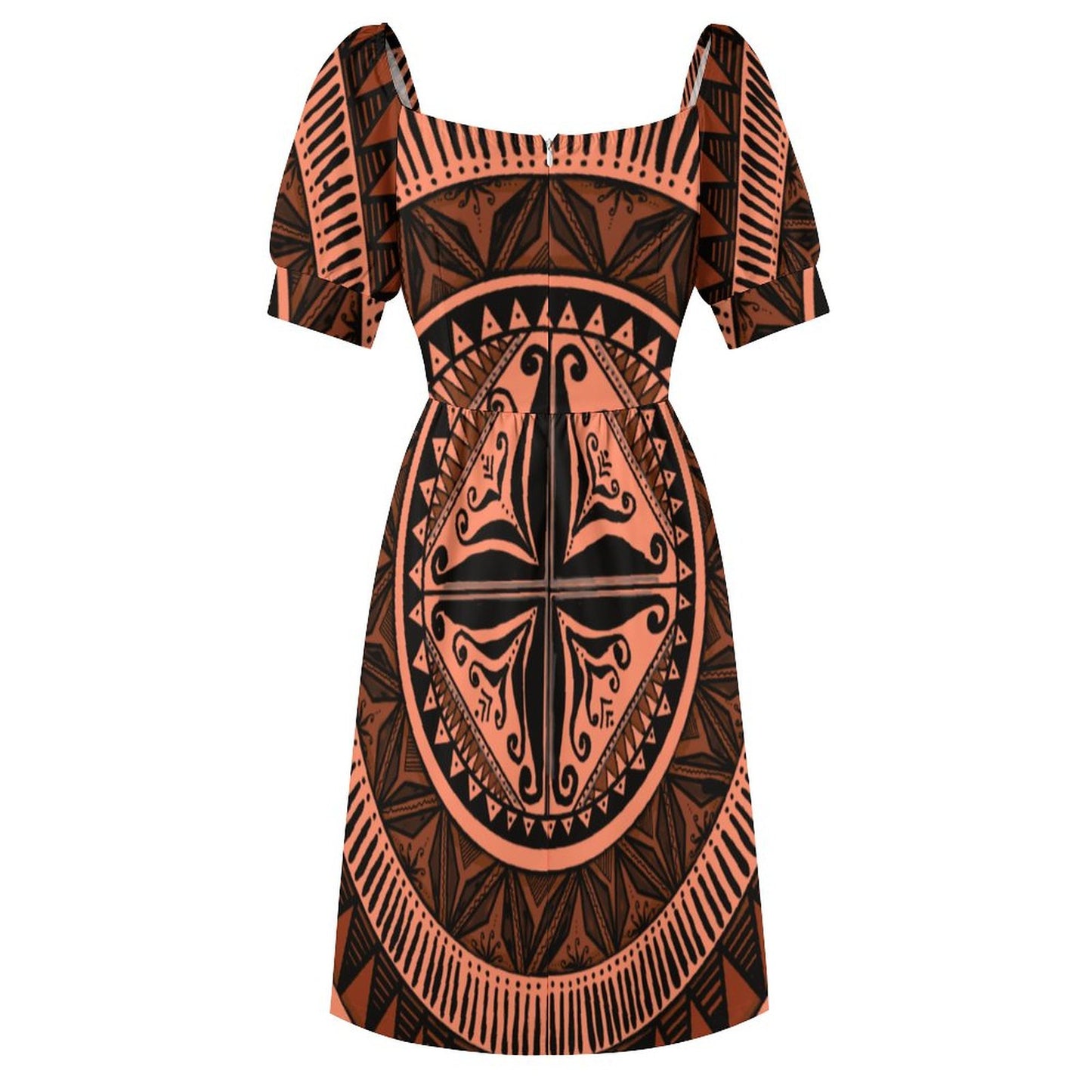 Robe ana saumon imprimée gatu