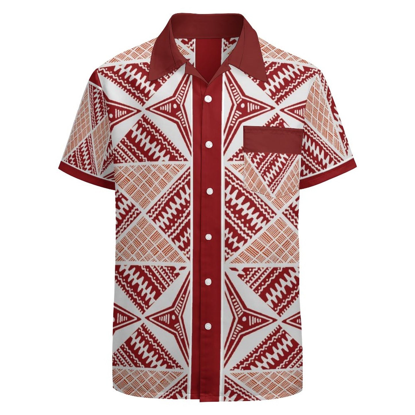 Chemise hévi rouge imprimée gatu