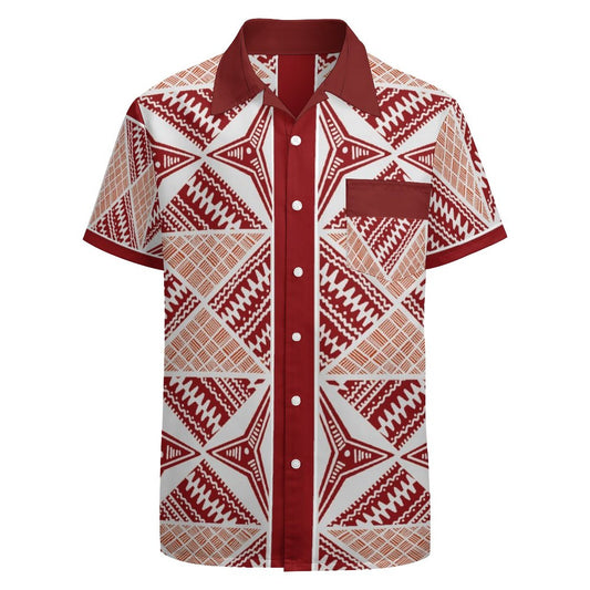 Chemise hévi rouge imprimée gatu