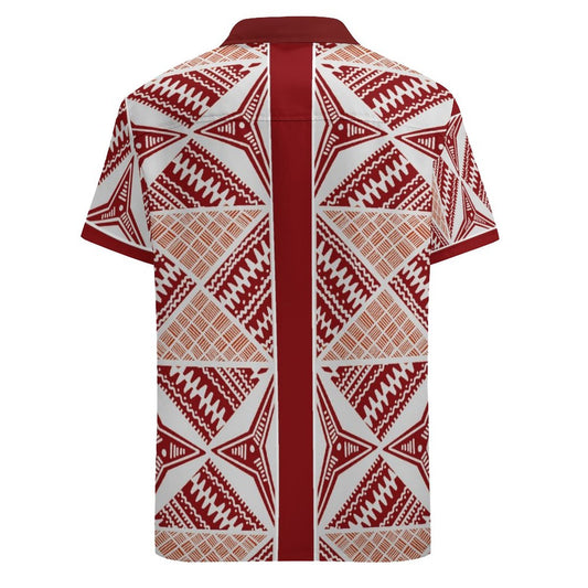 Chemise hévi rouge imprimée gatu