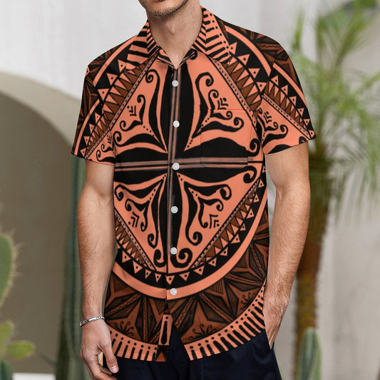 Chemise hévi saumon imprimée gatu
