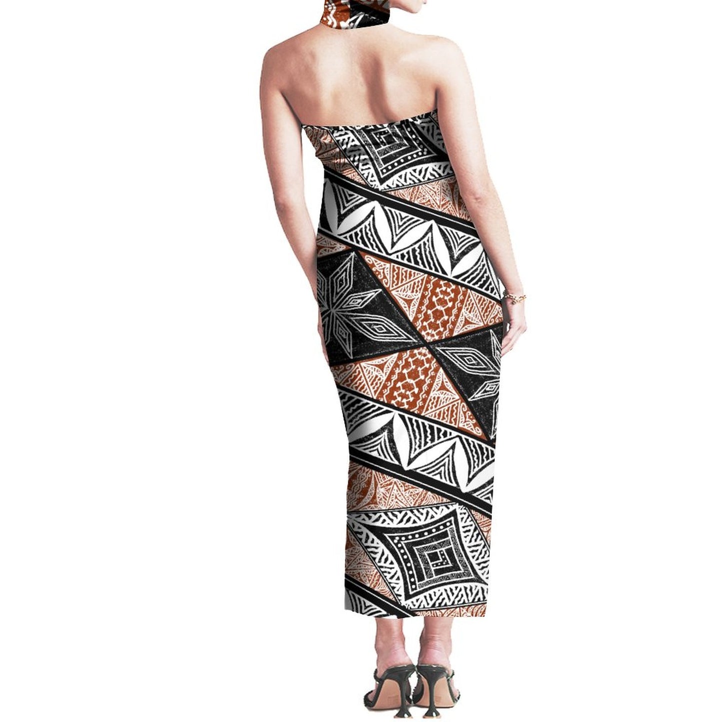 Robe sala blanc imprimée gatu