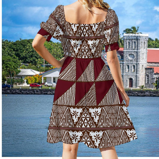 Robe ana blanc imprimée gatu