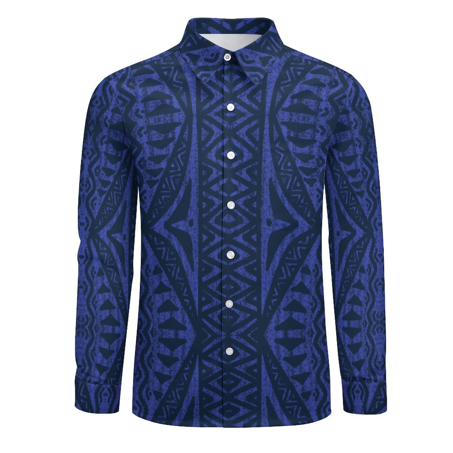 Chemise kalaga bleu imprimé gatu
