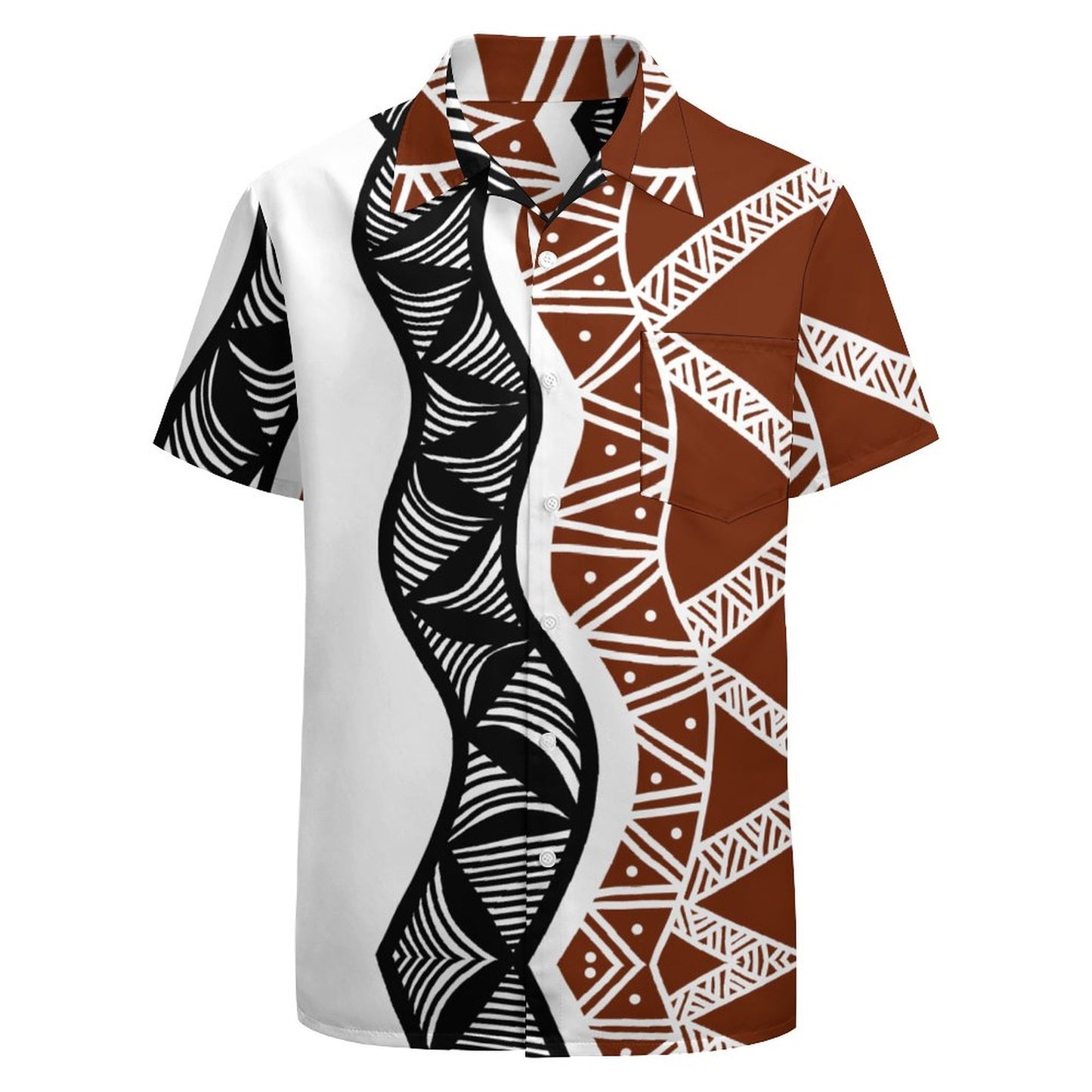 Chemise hévi blanc imprimé gatu
