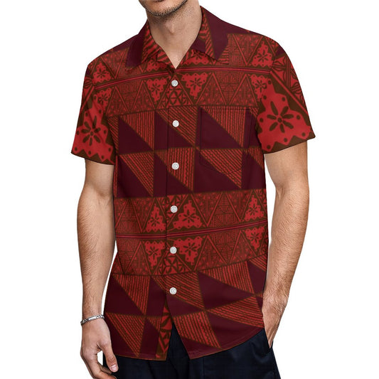 Chemise hévi rouge imprimée gatu