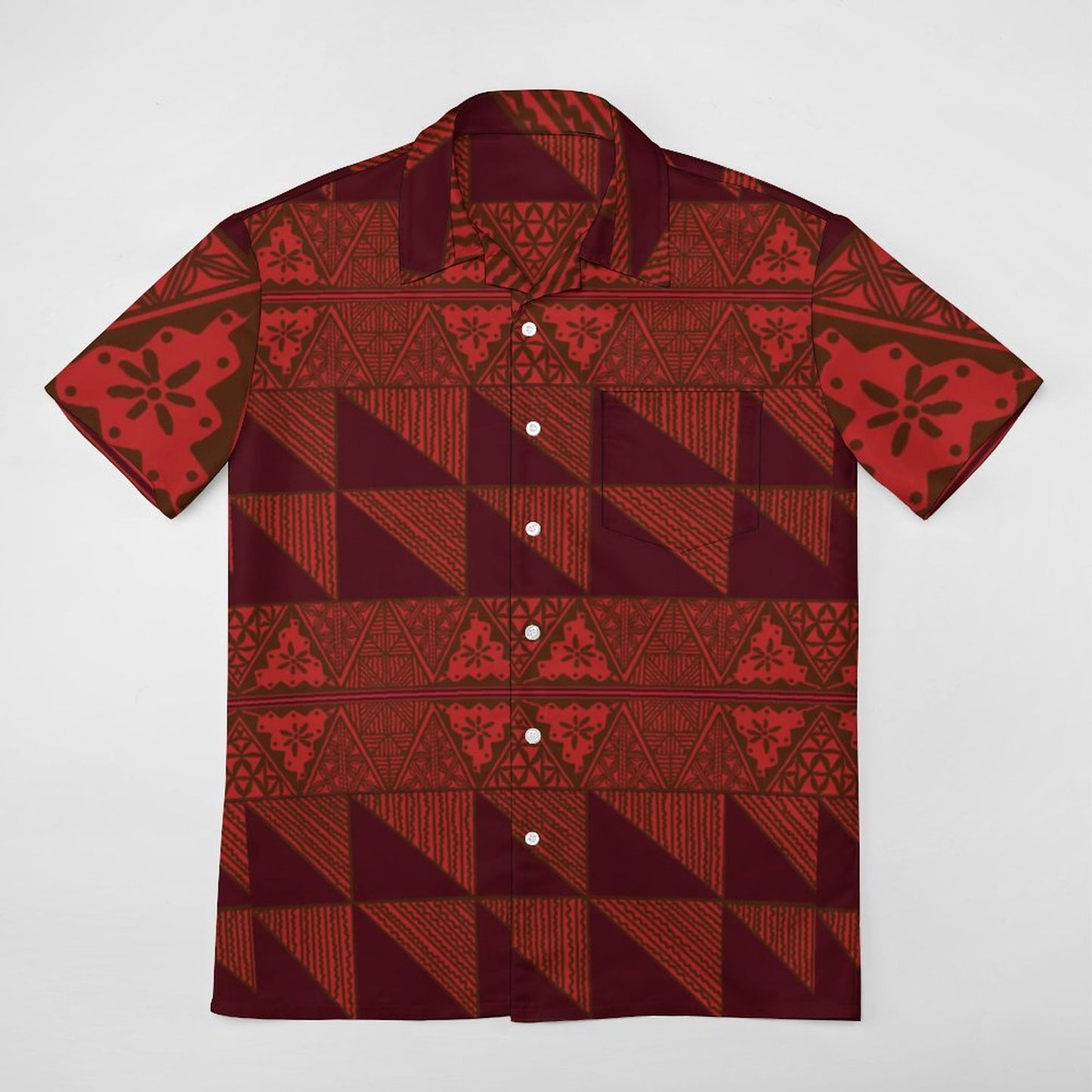 Chemise hévi rouge imprimée gatu